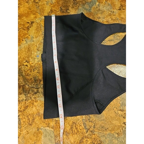 Avia Ladies Zip Front Sports Bra  XXL- 2XG Nylon Black *NO pads* ex condition(B2 - Picture 6 of 8